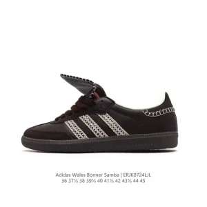 Wales Bonner x Adidas Originals Samba Classic Black Pony Leather Sneakers