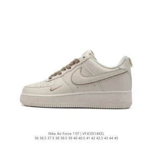 Nike Air Force 1 07 Low White Leather Sneakers for Men and Women