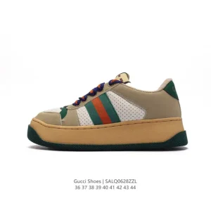 Gucci GG Canvas Platform Sneaker White 2024 New Arrivals