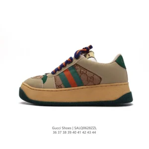 Gucci Ace Platform White Leather Chunky Sole Women Sneakers 2024 New