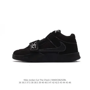 Off-White Cut The Check Low Top Leather Sneakers AJ1 Retro Classic