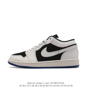 Jordan AJ1 Low Retro Classic Leather Sneakers with Air Cushion