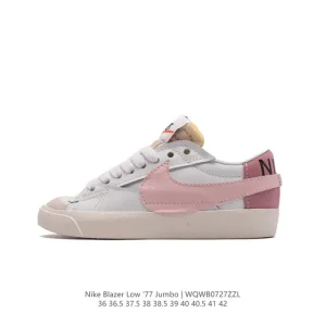 Nike Blazer Low '77 Jumbo Sneakers with Oversized Swoosh and Wide Laces