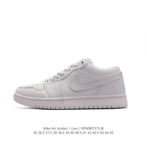 Jordan AJ1 Low Retro Classic Leather Basketball Shoes with Air Cushion