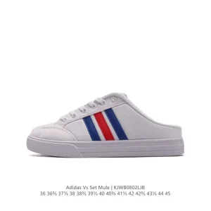 Adidas VS Set Mule Classic Canvas Slip-On Mule Shoe for Men and Women