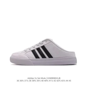 Adidas VS Set Mule Classic Canvas Slip-On Mule Shoe