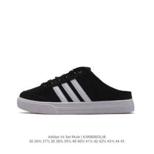 Adidas vs Set Mule Classic Canvas Slide Sandal for Men and Women
