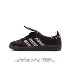 Wales Bonner x Adidas Originals Samba Classic Black Pony Leather Sneakers