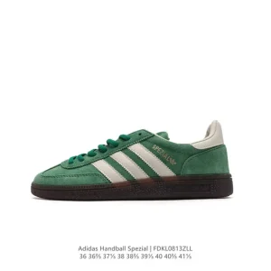 Adidas Handball Spezial Low-Top Leather Sneakers Classic Three Stripes Vintage Style