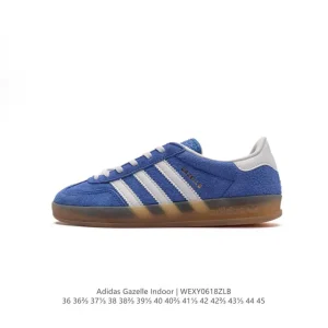 Adidas Originals Gazelle Indoor Retro Trainers Classic Sneakers with Gum Sole
