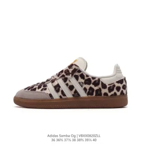 Adidas Samba Og Shoes Classic Leopard Print Sneakers for Men and Women