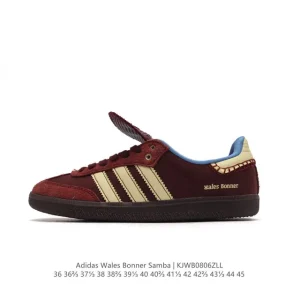 Wales Bonner x Adidas Originals Samba Classic Black Pony Leather Sneakers