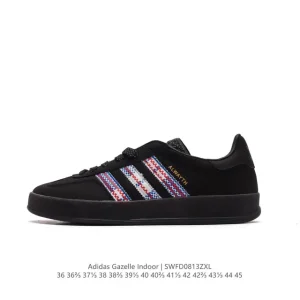 Adidas Originals Gazelle Indoor Retro Leather Sneakers with Gum Sole