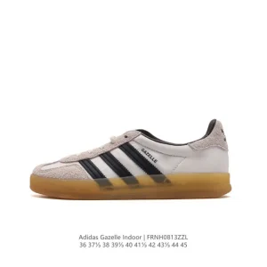 Adidas Originals Gazelle Indoor Retro Leather Sneakers with Gum Sole