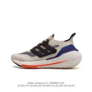 Adidas Ultraboost 21 Running Shoes for Men and Women with Boost Cushioning and Primeblue Upper