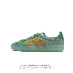 Adidas Originals Gazelle Indoor Retro Sneakers with Gum Sole and Canvas Upper