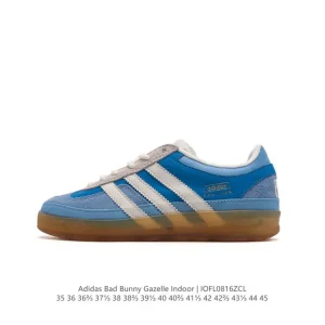 Bad Bunny x Adidas Gazelle Indoor White Leather Sneakers Wide Fit