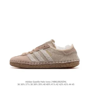 Clot x Adidas Gazelle Halo Ivory Sneakers with Premium Knit and Suede