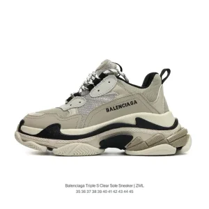 Balenciaga Triple S Clear Sole Sneaker Brown Black Logo