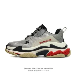 Balenciaga Triple S Clear Sole Sneaker Brown Black Logo