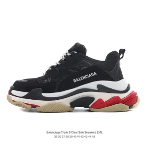 Balenciaga Triple S Clear Sole Sneaker Brown Black Logo Replica