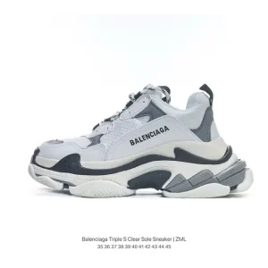 Balenciaga Triple S Clear Sole Sneaker Brown Black Logo