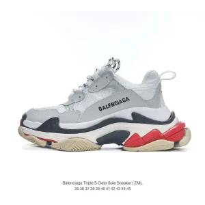 Balenciaga Triple S Clear Sole Sneaker Brown Black Logo