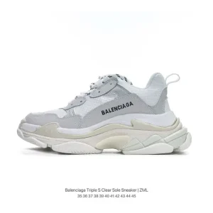 Balenciaga Triple S Clear Sole Sneaker Brown Black Logo