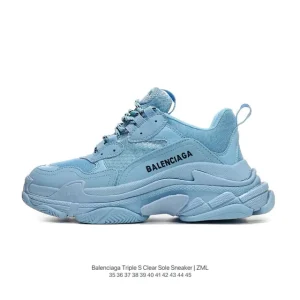 Balenciaga Triple S Clear Sole Sneaker Brown Black Logo