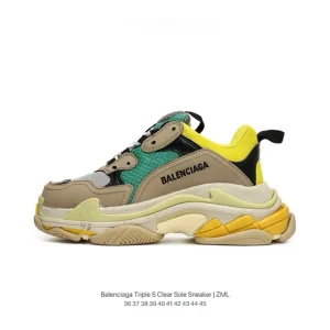 Balenciaga Triple S Clear Sole Sneaker Brown Black Logo