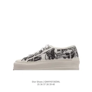 Dior Oblique Low-Top Sneakers for Women with Thick Sole