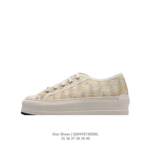 Dior Oblique Low-Top Sneakers for Women with Thick Sole and Retro Style