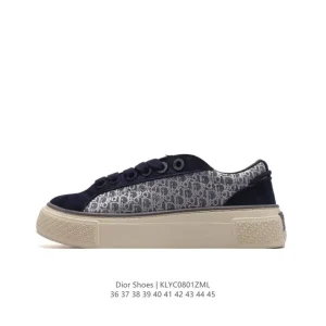 Dior Oblique Low-Top Sneakers with Thick Sole for Women