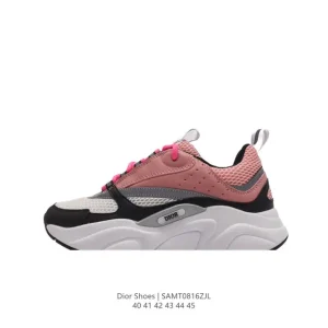 Dior B30 Low Top Retro Dad Sneakers with Thick Sole for Casual Running and Lifestyle