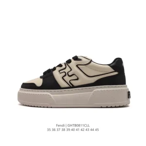 Fendi 2024 New Year Retro Sneakers Men Women Thick Sole Platform Shoes