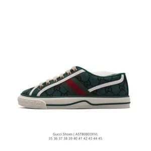 Gucci Vintage Print Unisex Sneakers with Rubber Sole and Retro Style