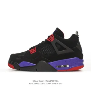 Nike Wmns Air Jordan 4 Retro Off Noir Sneakers for Men and Women