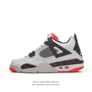Nike Wmns Air Jordan 4 Retro Off Noir Unisex Sneakers