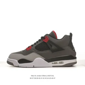 Jordan Air 4 Retro Off Noir Wmns Basketball Shoes with Air Cushion