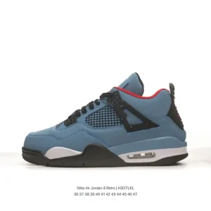 Jordan Air 4 Retro Off Noir Women's Basketball Shoes with Air Cushion