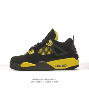 Nike Wmns Air Jordan 4 Retro Off Noir Sneakers for Men and Women