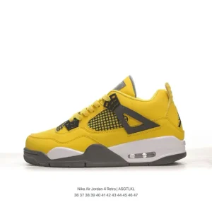 Nike Wmns Air Jordan 4 Retro Off Noir Unisex Sneakers Shoes