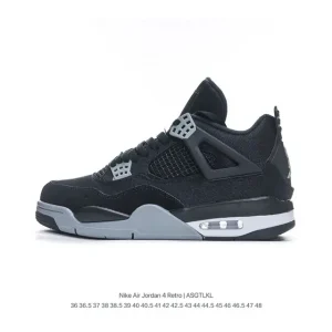 Jordan Air 4 Retro Off Noir Men's Basketball Shoes with Air Cushion