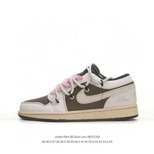 Jordan 1 Low Off-White Navy Panda Custom SB Dunk Style Shoes