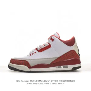 Jordan Air 3 Retro CK9246 Men's Basketball Shoes White Leather