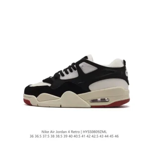 Jordan AJ4 Retro Low RM Fq7939-001 Vintage Basketball Sneakers