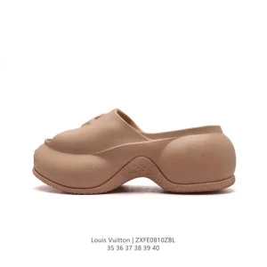 Louis Vuitton Women's Classic Luxury Thong Sandals with Thick Sole