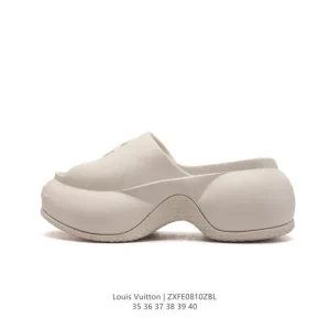 Louis Vuitton Classic Casual Luxury Chunky Slide Sandals for Women