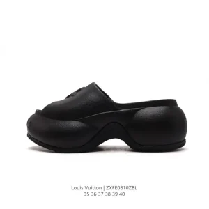 Louis Vuitton Women's Classic Casual Luxury Sneaker Platform Slide Sandal