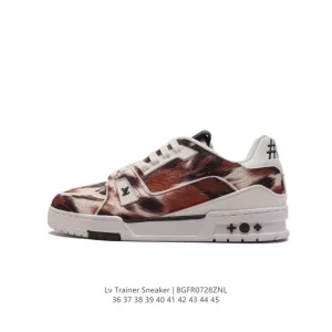 Louis Vuitton Trainer Sneaker Low Basketball Shoe with Soft Leather